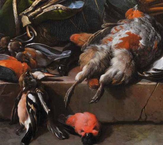Melchior de Hondecoeter Still life with birds oil painting image